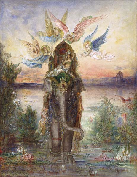 The Sacred Elephant (Péri) van Gustave Moreau
