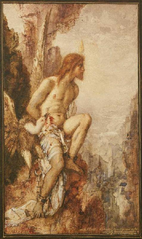 Die Strafe des Prometheus. van Gustave Moreau