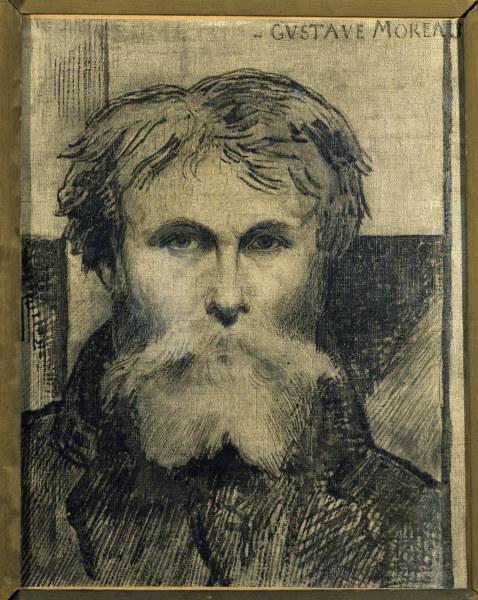 Gustave Moreau, Self-Portr./ c.1876 van Gustave Moreau