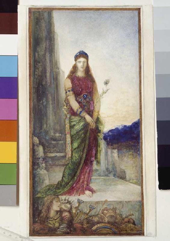 Helena vor den Mauern Trojas. van Gustave Moreau