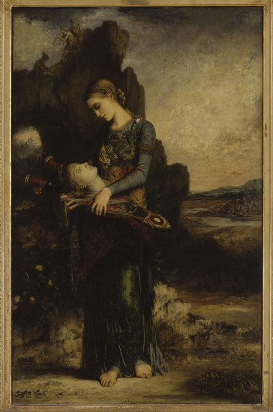 Moreau / Girl carrying Orpheus  Head van Gustave Moreau