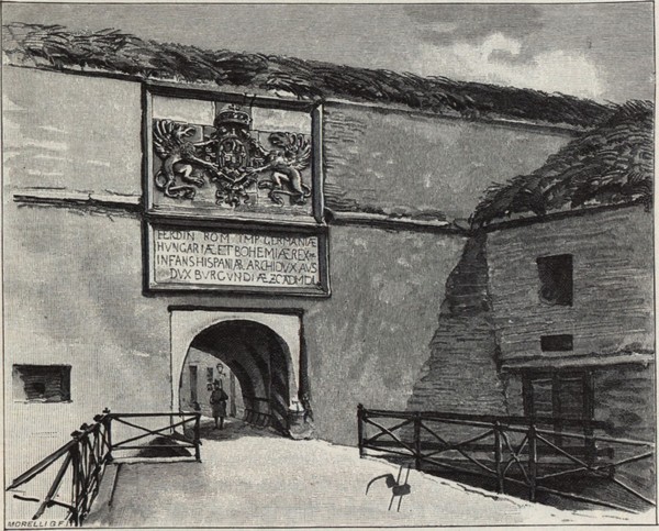 Tor der alten Festung in Komorn van Gyula (Julius) Háry