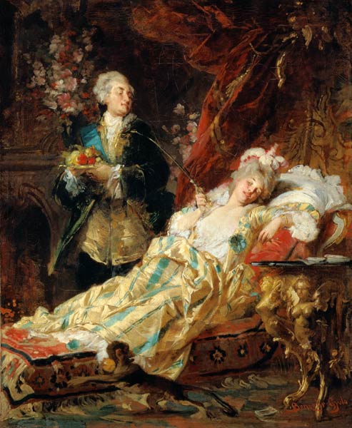 Louis XV and Madame Dubarry van Gyula (or Julius de) Benczur