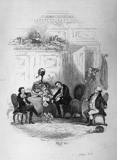 The First Interview with Mr. Serjeant Snubbin, illustration from ''The Pickwick Papers'' Charles Dar van Hablot Knight (Phiz) Browne