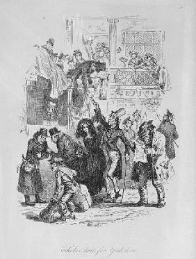 Nicholas starts for Yorkshire, illustration from `Nicholas Nickleby'' Charles Dickens (1812-70) publ