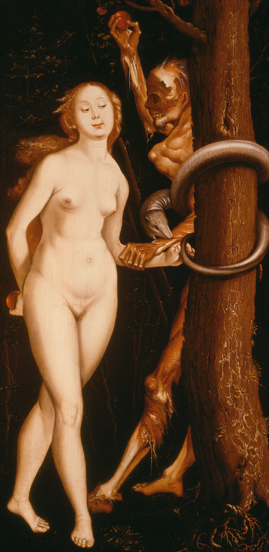 Eve, the Serpent and Death van Hans Baldung Grien