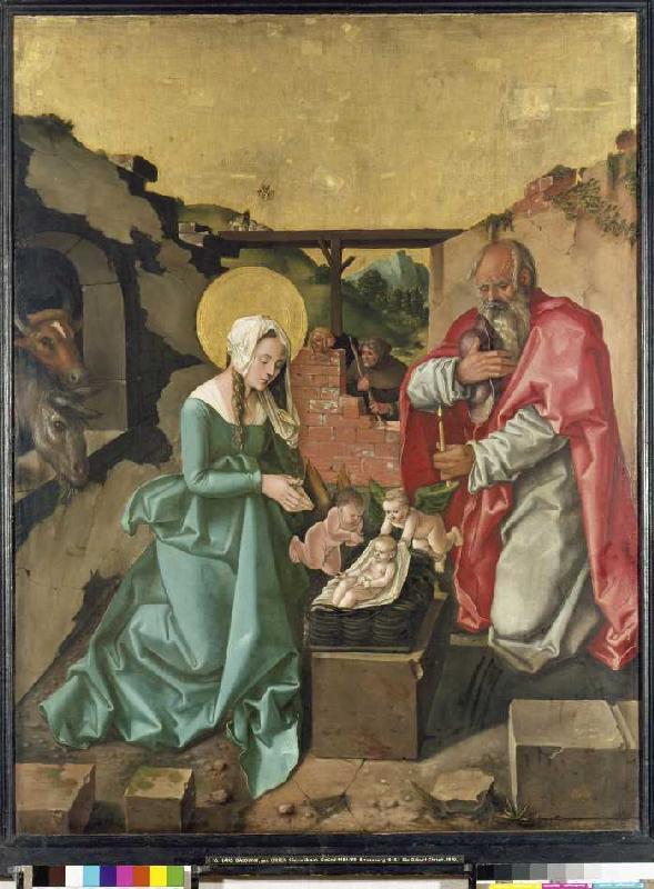Die Geburt Christi. van Hans Baldung Grien