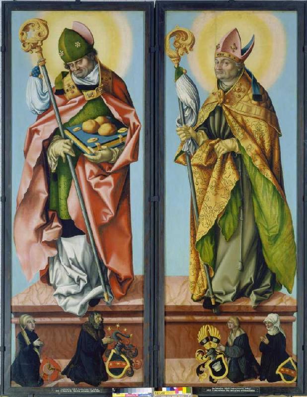 Die hll. Nikolaus von Bari und Ludwig von Toulouse van Hans Baldung Grien