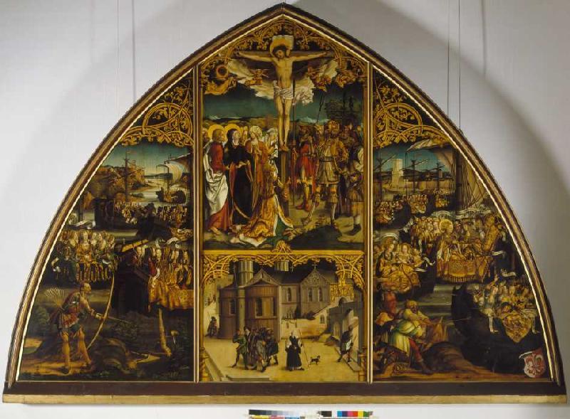 Basilika Sta. Croce Christus am Kreuz, Basilika, Legende der hl. Ursula. van Hans Burgkmair d. Ä.