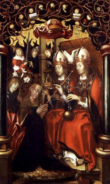The Crowning of the Virgin Mary van Hans Fries