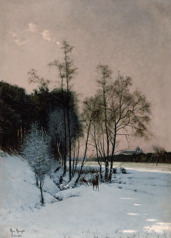 A Winter View in Posen van Hans Hampke