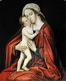Madonna mit Kind van Hans Holbein (de oude)