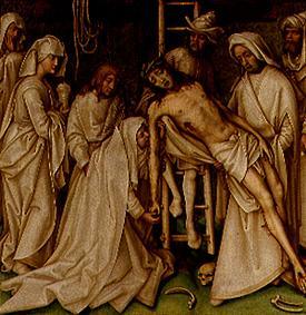Sog. graue Passion: Die Kreuzabnahme Christi. van Hans Holbein (de oude)