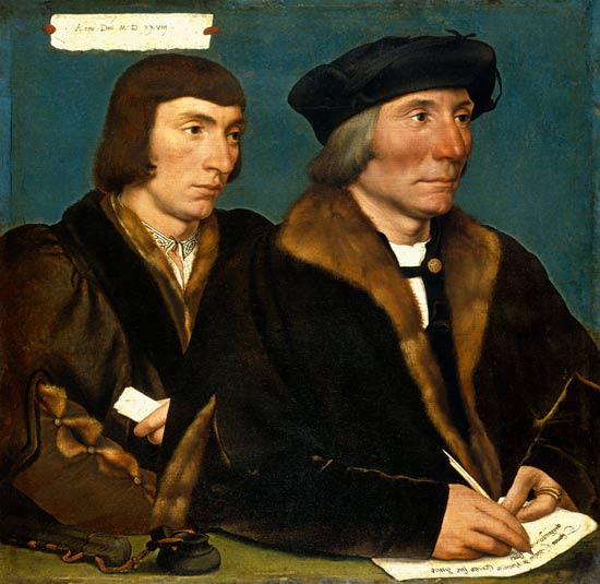 Doppelbildnis des Thomas Godsalve und seines Sohnes Sir John van Hans Holbein d.J.