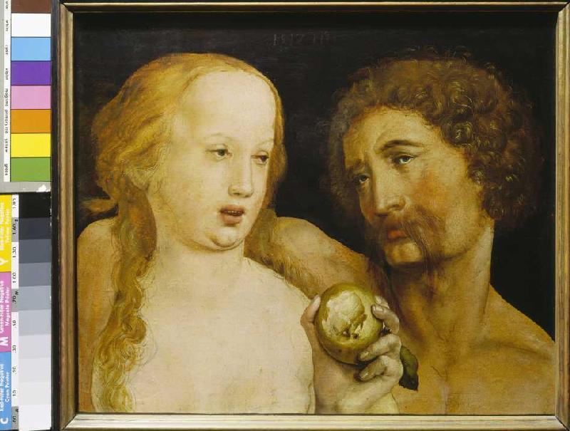 Adam und Eva. van Hans Holbein d.J.