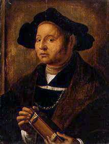Bildnis eines Mannes mit Buch. van Hans Holbein d.J.