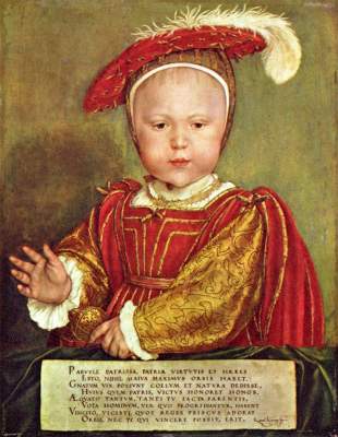 Eduard VI. als Kind van Hans Holbein d.J.