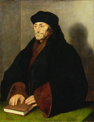 Erasmus of Rotterdam (oil on canvas) van Hans Holbein d.J.