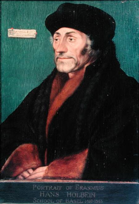 Erasmus of Rotterdam (1466-1536) van Hans Holbein d.J.
