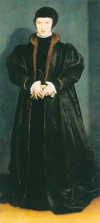 Portrait der Cristina von Dänemark van Hans Holbein d.J.