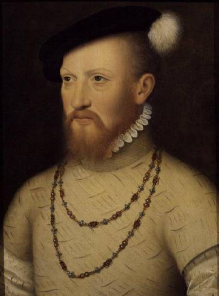 Sir Edward Seymour (later Duke of Somerset): (panel) van Hans Holbein d.J.