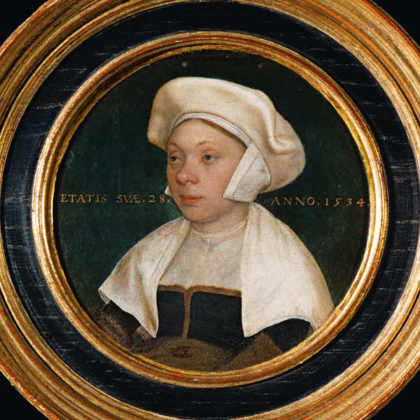 The wife of a dignitary at the court of King Henry VIII van Hans Holbein d.J.