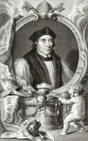 John Fisher, Bishop of Rochester; engraved by Jacobus Houbraken, c.1738-42 van Hans Holbein d.J.
