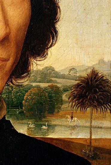 Detail of Portrait of a Man with a Coin, c.1473-74 (detail of 179412) van Hans Memling