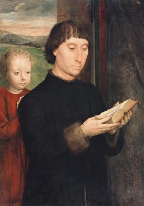Bildnis eines lesenden Mannes.