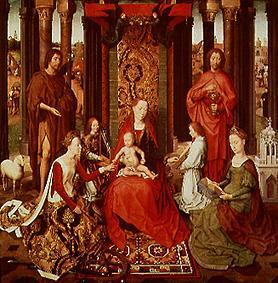Die mystische Vermählung der hl. Katharina.Madonna,beide Johannes,Katharina, Engel