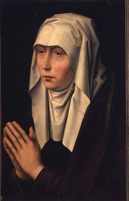 The Virgin Mourning (panel) van Hans Memling