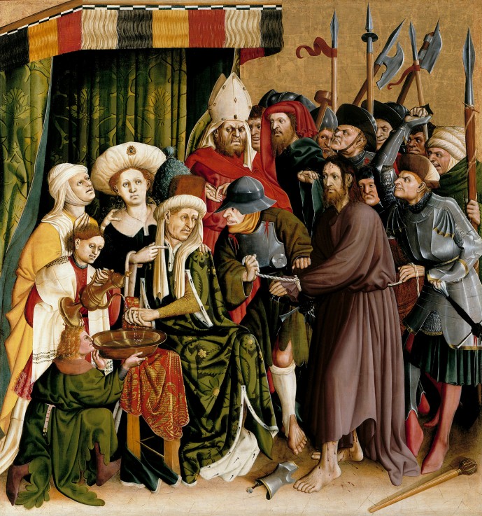 Christ before Pilate. The Wings of the Wurzach Altar van Hans Multscher
