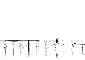 The lonely man on the plank bridge