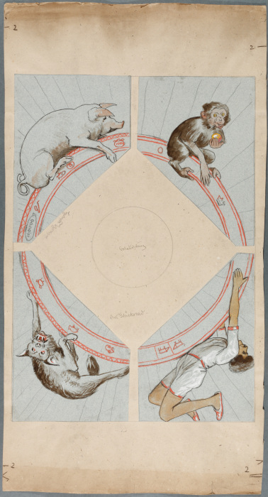 The wheel of fortune van Hans Thoma