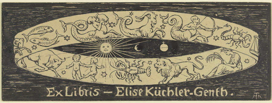 Exlibris Elise Küchler-Genth van Hans Thoma