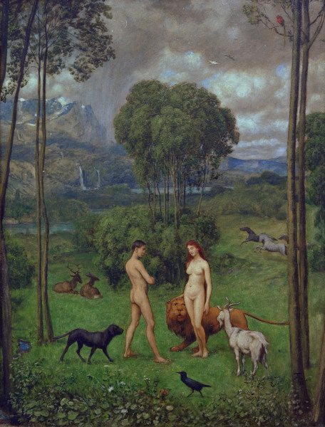 H.Thoma, In the Garden of Eden van Hans Thoma