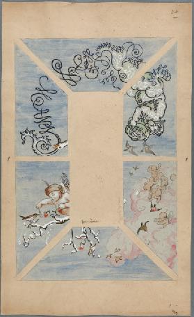 "January". Design for the Ceiling of the Café Bauer (6 parts)