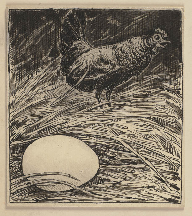 Drawing for the primer: egg van Hans Thoma