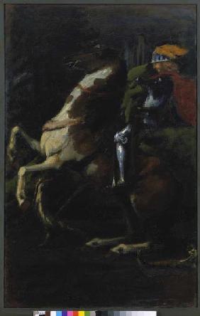 Triptychon Die drei Reiter, rechte Tafel: Der hl. Georg
