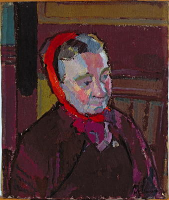 Portrait of Mrs Mounter, 1916-17 (oil on canvas) van Harold Gilman