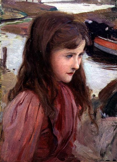 Study of a Young Girl van Harrington Mann