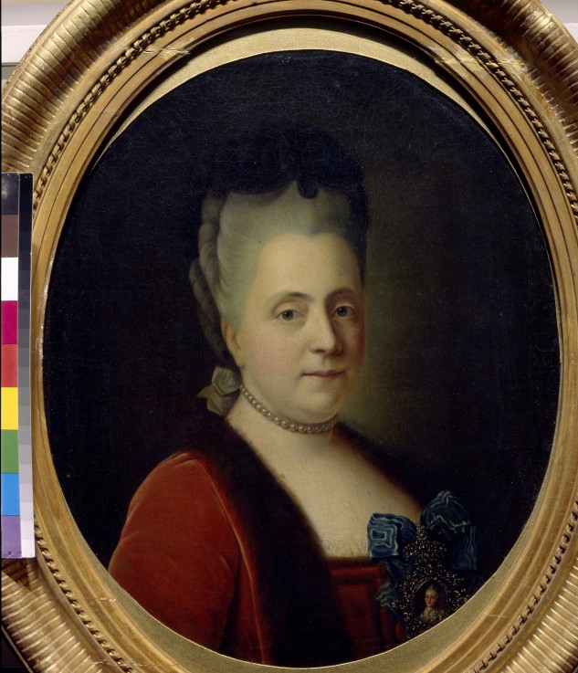 Portrait of the Lady-in-waiting Princess Daria Alexeyevna Golitsyna (1724-1798) van Heinrich Buchholz