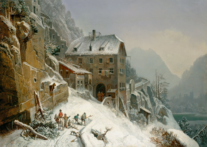 Winter am Fernpaß. van Heinrich Bürkel