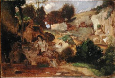 Landscape with the Penitent Magdalene van Heinrich Dreber