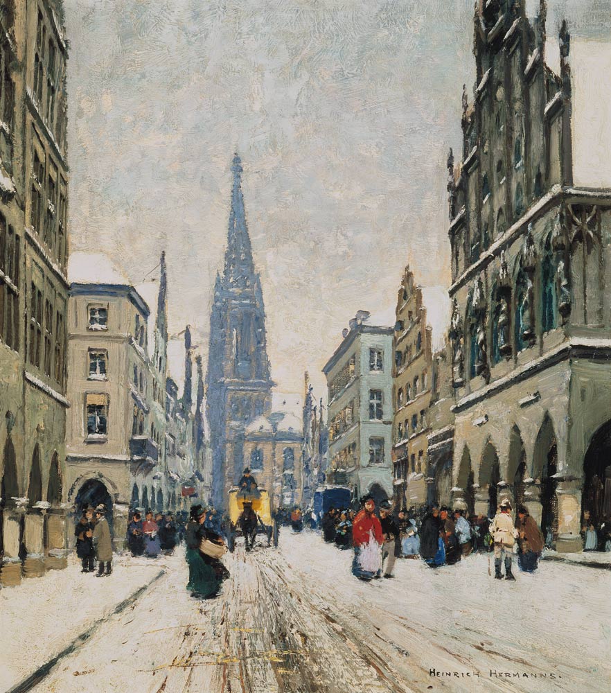 Wintertag in Münster van Heinrich Hermanns