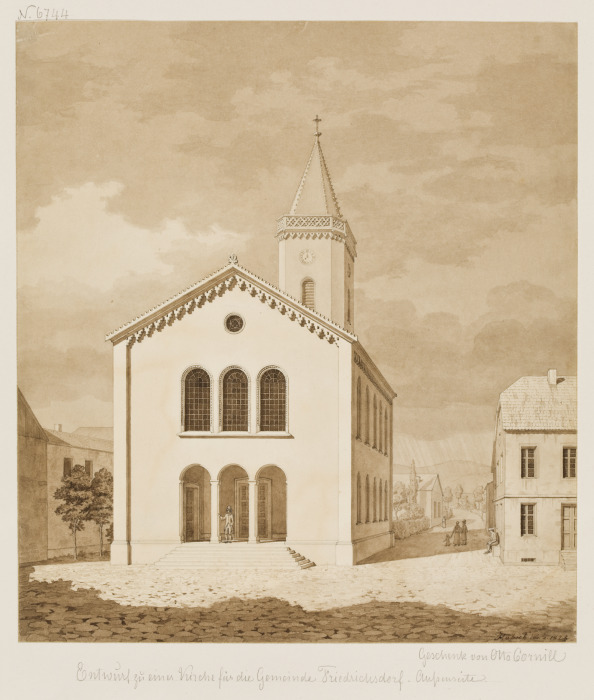 Entwurf zu einer Kirche für die Gemeinde Friedrichsdorf van Heinrich Hübsch