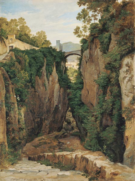 Rocky Ravine at Sorrento van Heinrich Reinhold