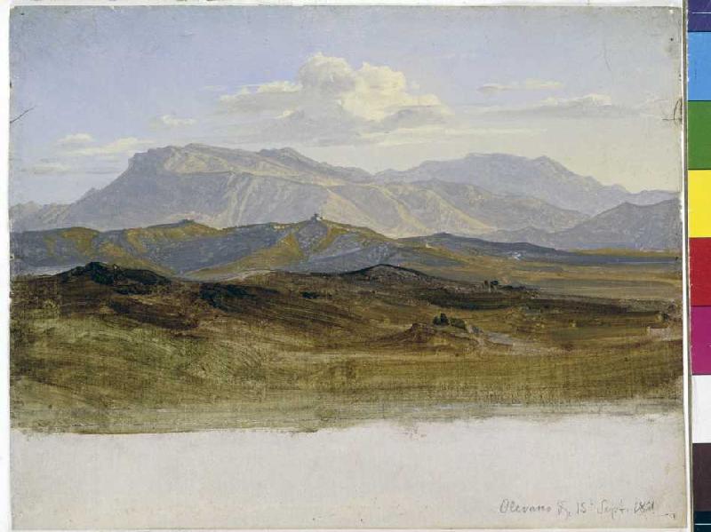 Landschaftsstudie aus den Sabinerbergen van Heinrich Reinhold