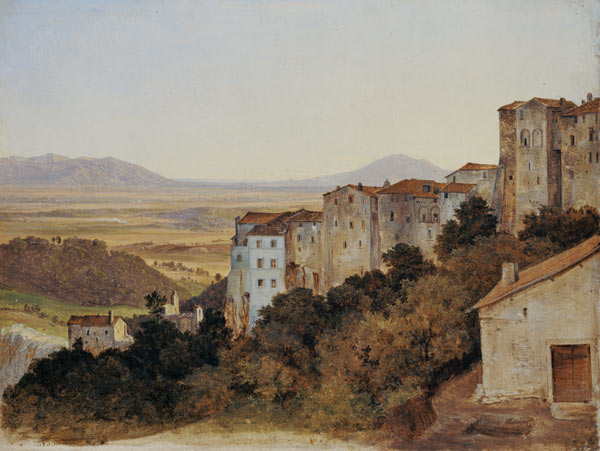 View of Olevano van Heinrich Reinhold