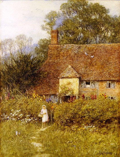 By the Cottage Gate van Helen Allingham